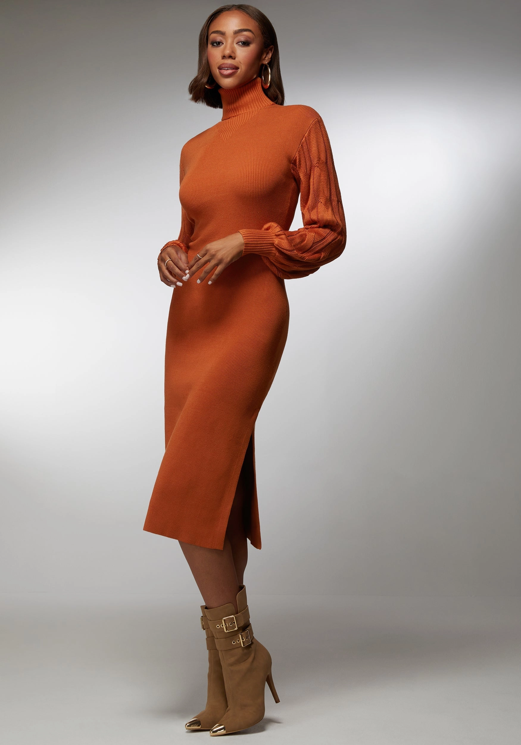 Midi Sweater Dress Effortless Layer Wear Vacation Vibe