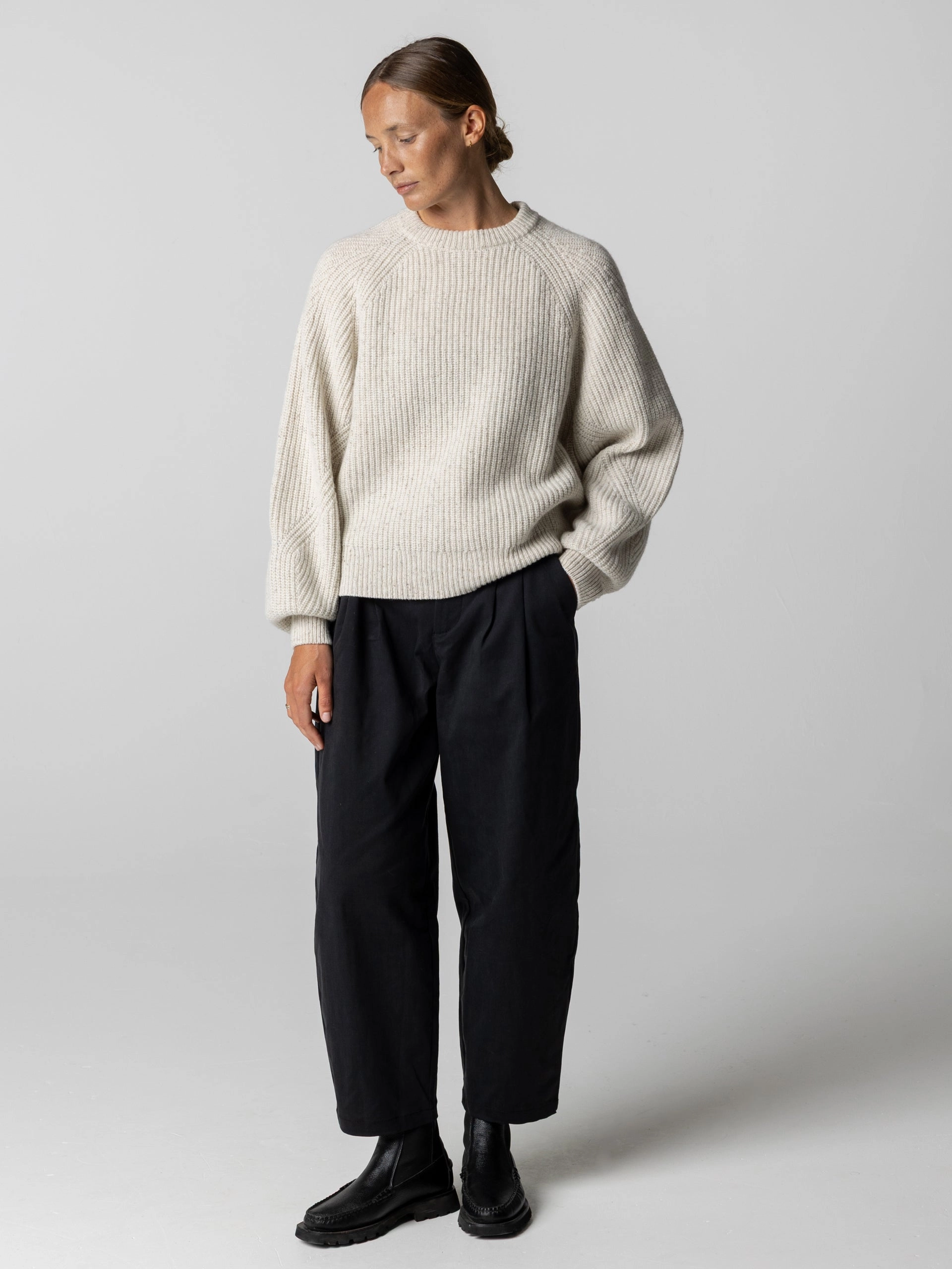 Travel Comfort Amy Powney   Finisterre Women's Fisherman Rib Crew Neck Jumper