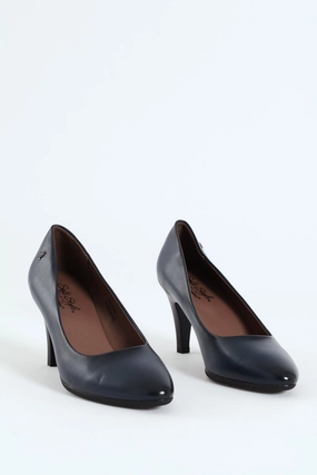 Soft Neriah Pointed Toe Court Heel - Navy Evening Heels for Bridesmaids