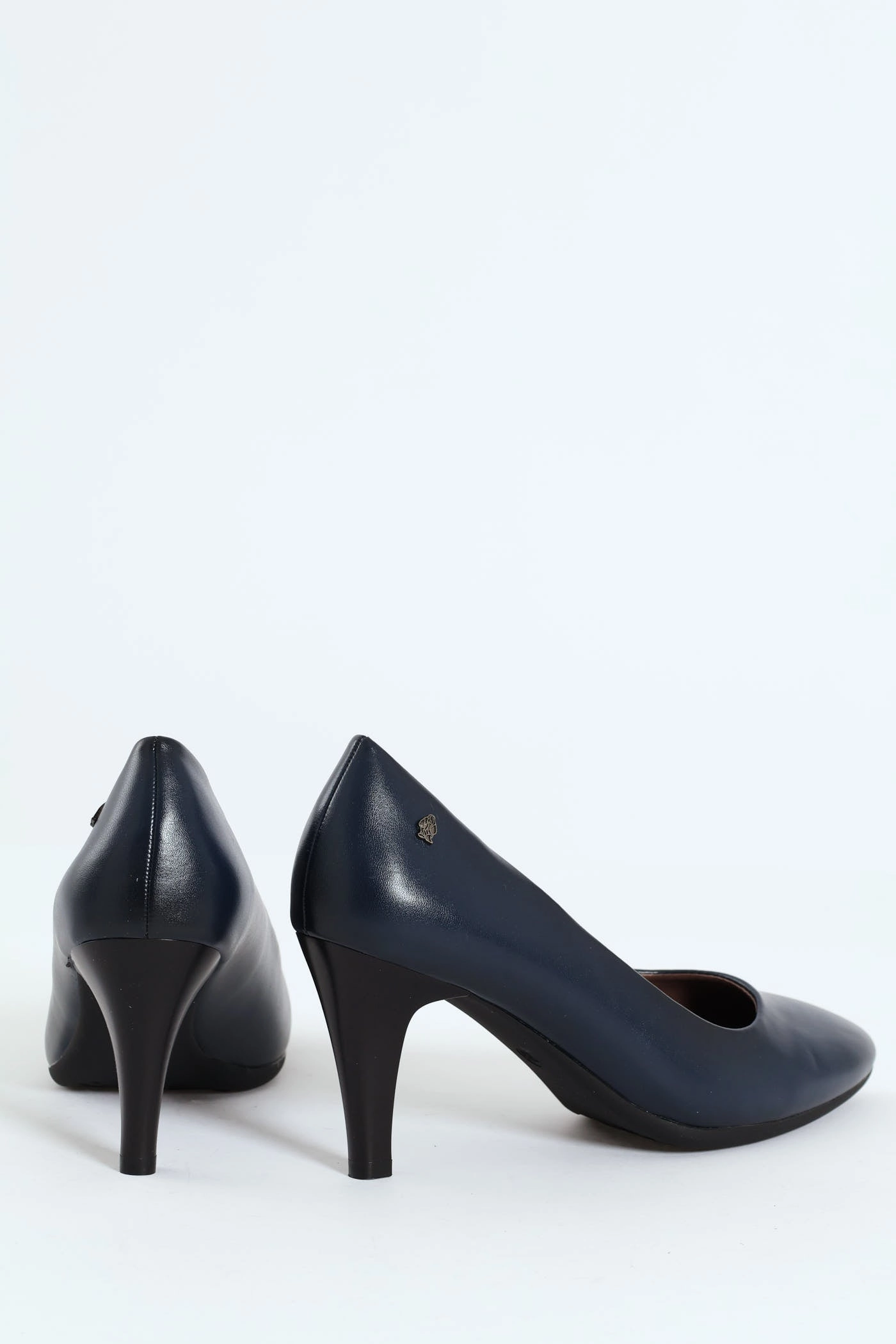 Soft Neriah Pointed Toe Court Heel - Navy Glossy Detail
