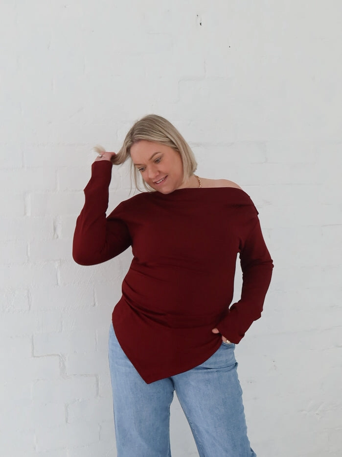 Duvet Reid Top - Burgundy