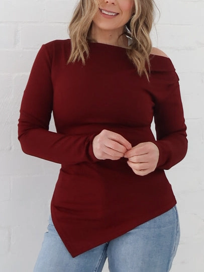 Reid Top - Burgundy Baby shower gift