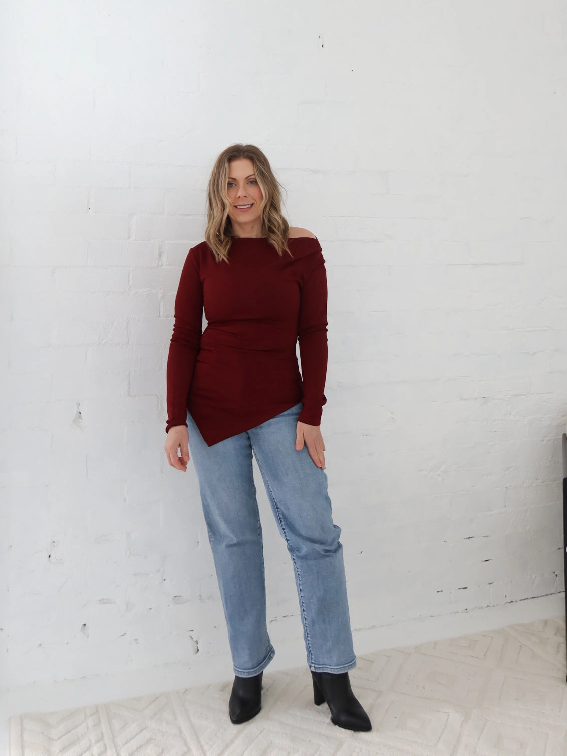 Child Blanket Reid Top - Burgundy