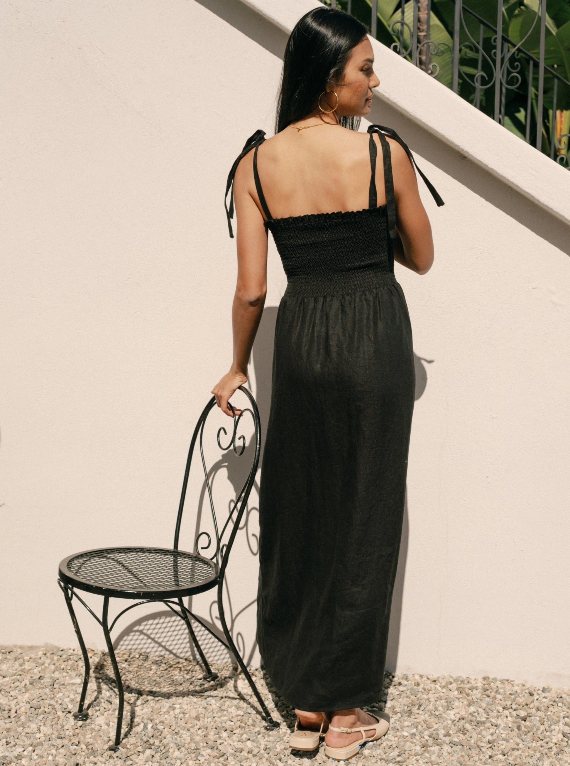 Sophie Dress - Black Linen Weekend Ready Professional Comfort