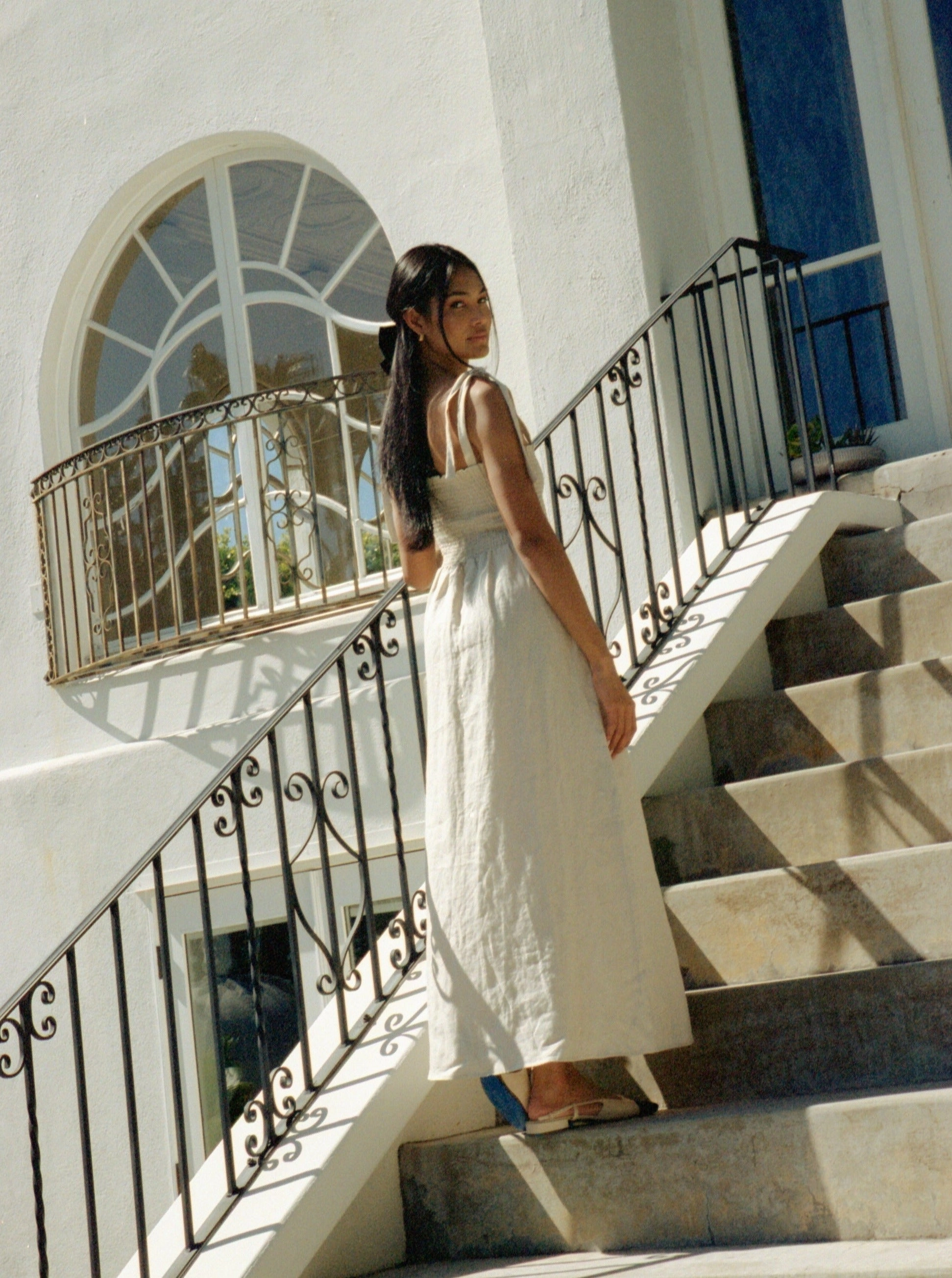 Sophie Dress - Oatmeal Linen Work Look Cozy Silhouette