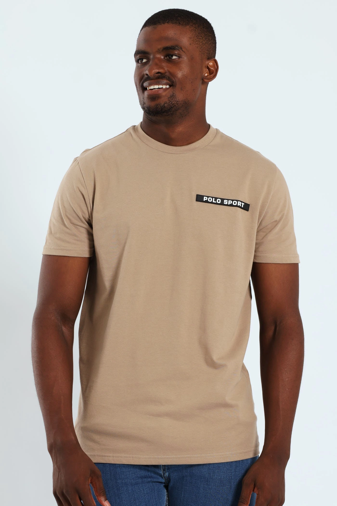 Modern Casual Bold Style Sport Thami Tee - Taupe