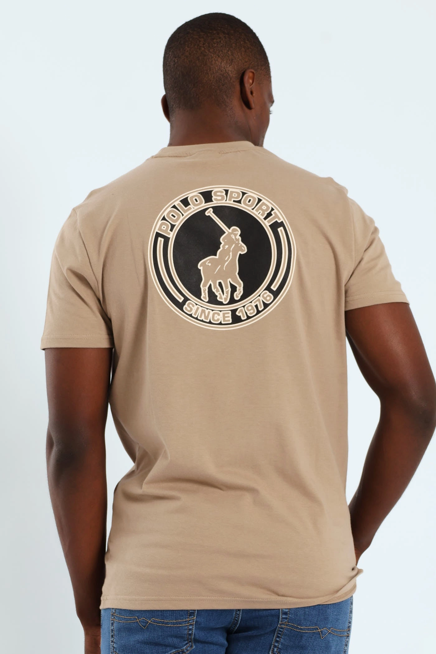 Sport Thami Tee - Taupe print design Fashion Comfort