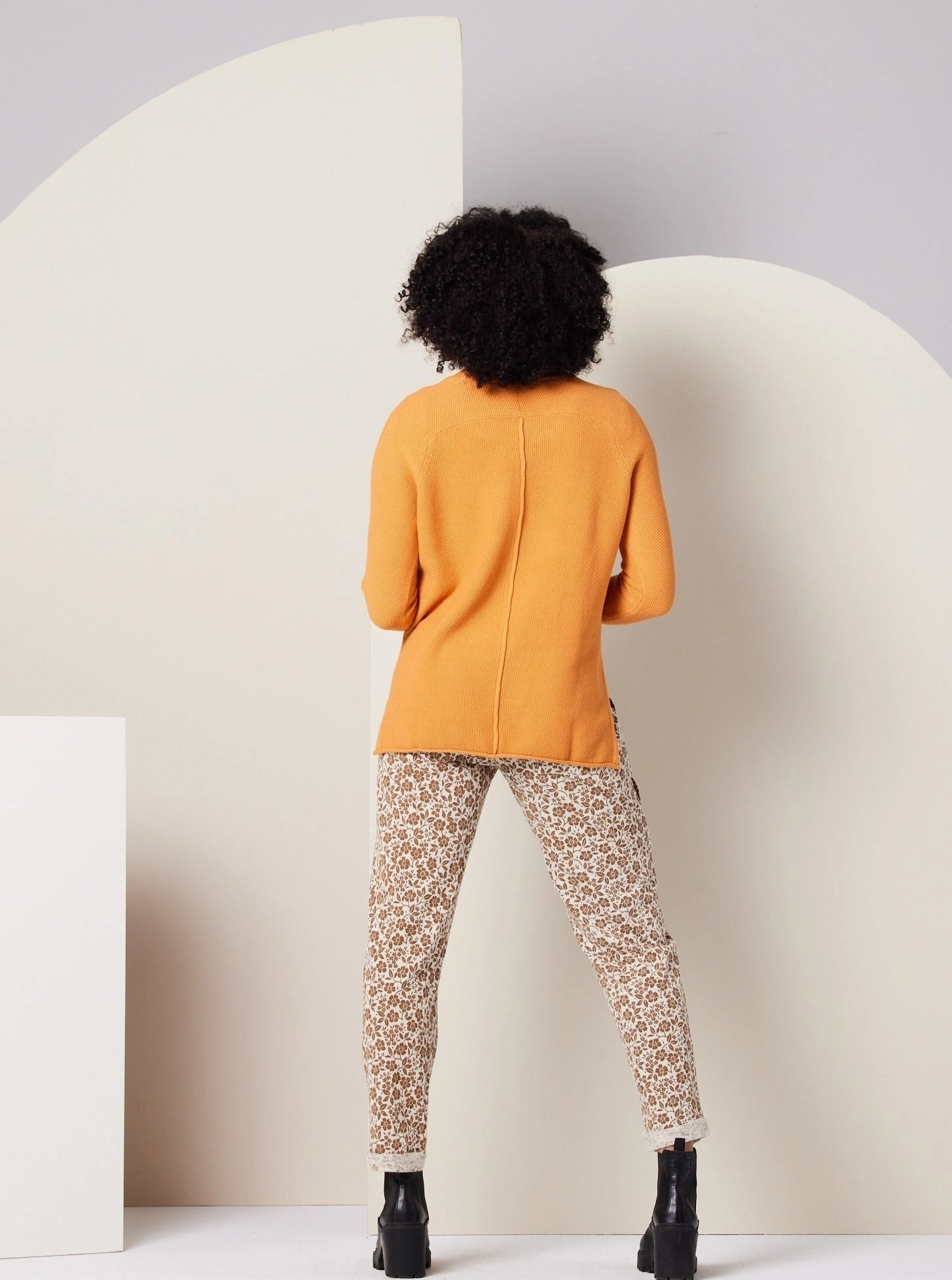 Solstice Sweater - Apricot Turtleneck Effortless Knit