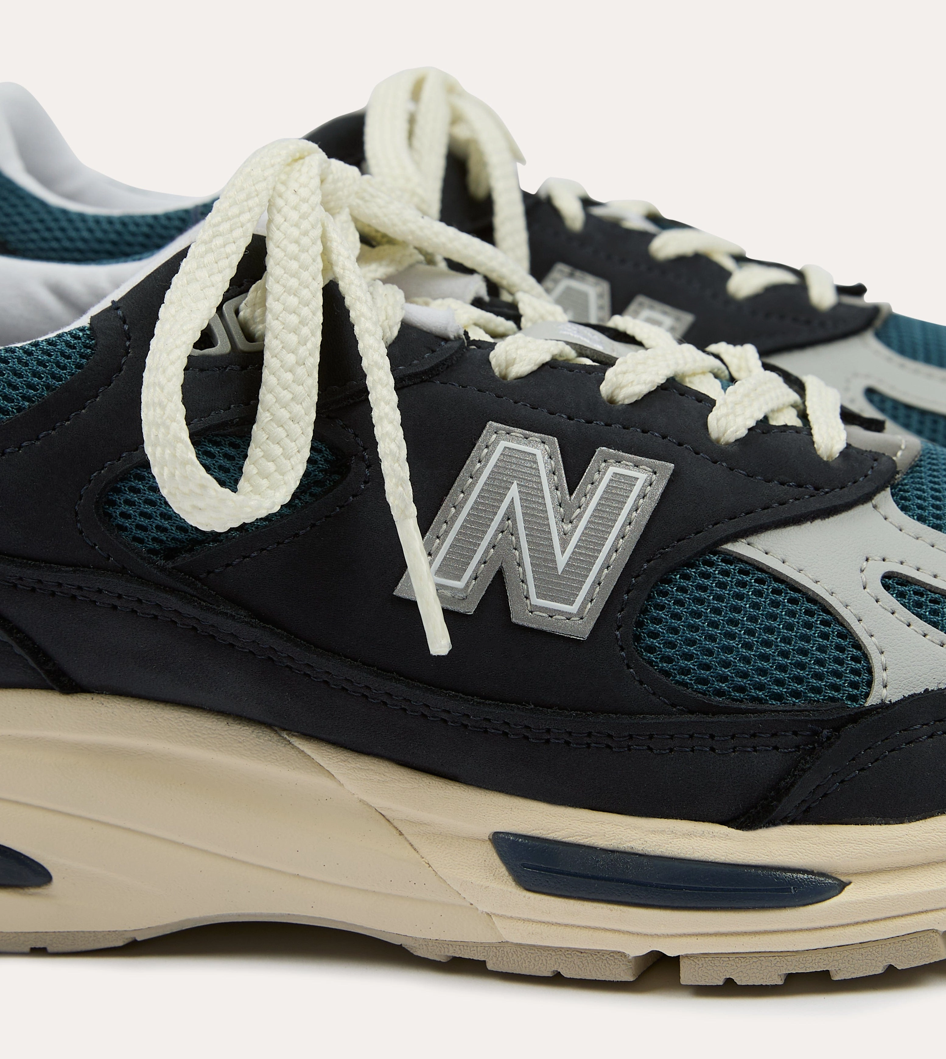 spandex - upper shoes Stretchable Upper New Balance Navy 'Vintage Sport' Made in UK 991v2 Trainers