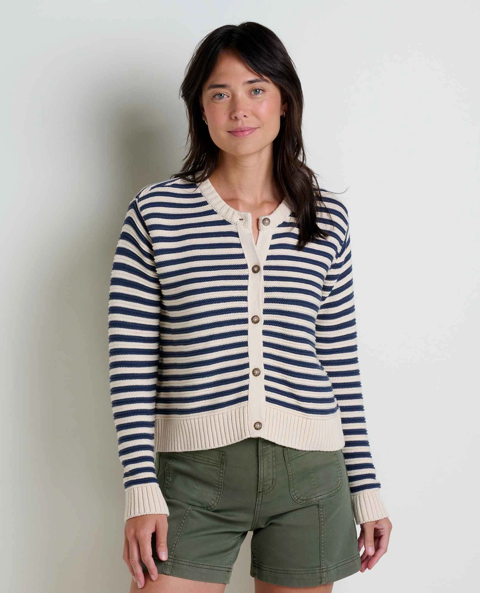 Bianca Crew Cardigan Hypoallergenic Yarn Construction