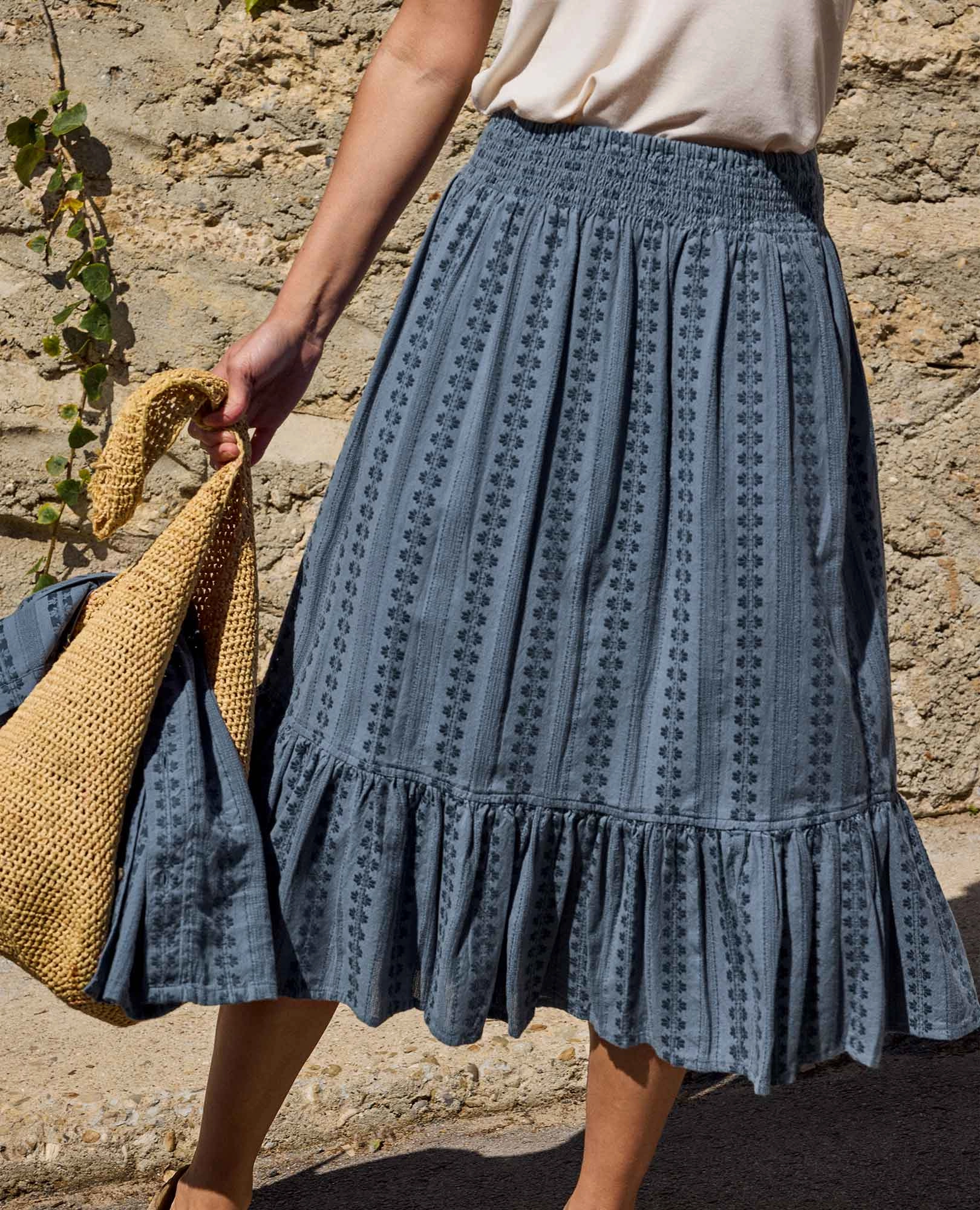 Cipher Midi Skirt Tassel accents Polished Touch