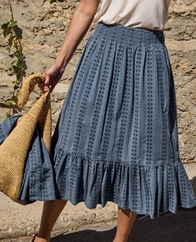 Cipher Midi Skirt Polka Dot Crafted Detail