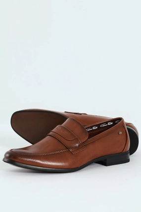 Casual Wear Slip On With Banded Upper - Tan