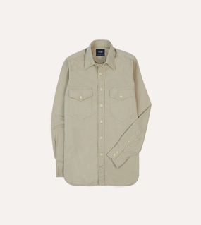 Team Building Stone Cotton Long Point Collar Work Shirt