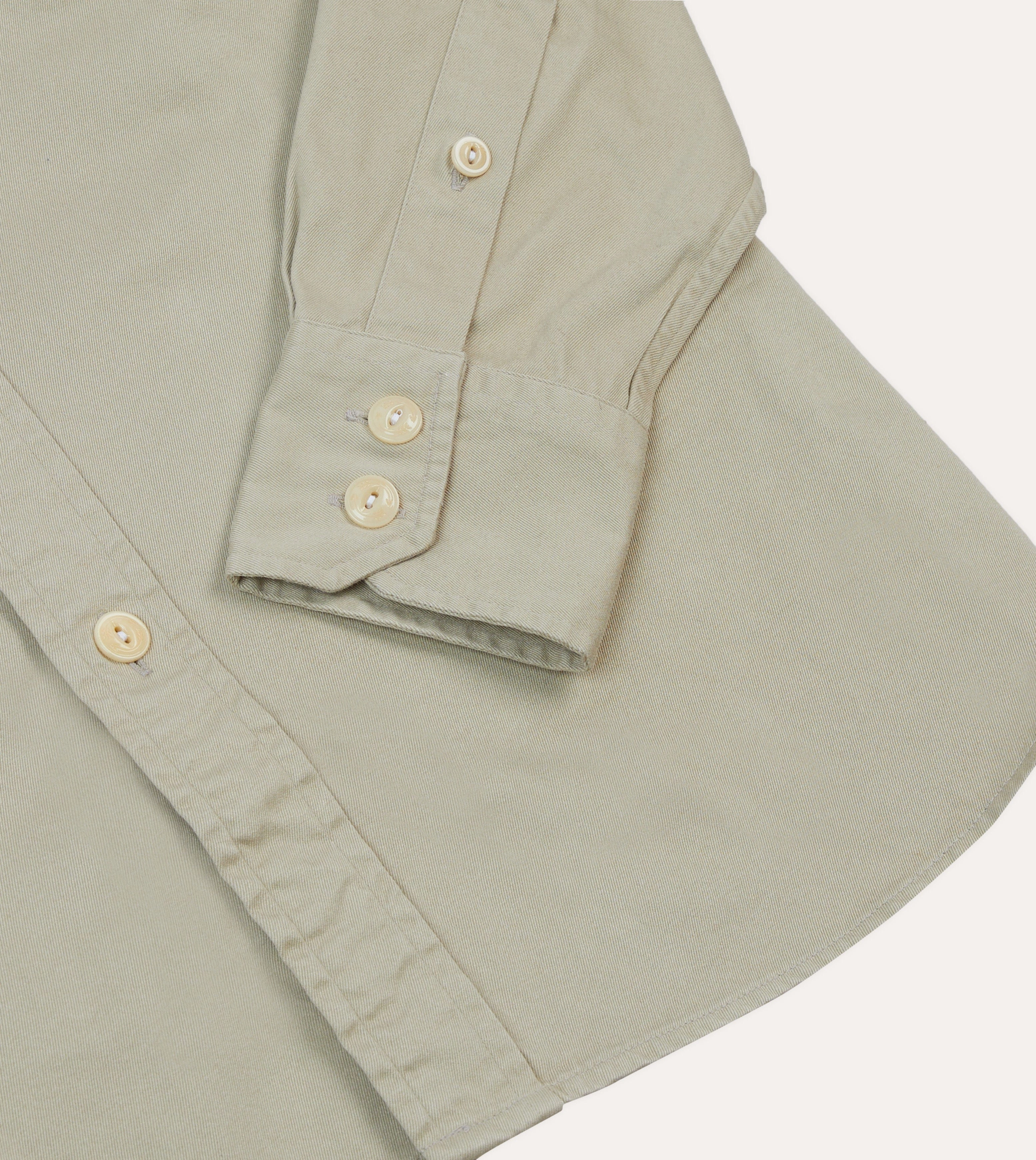 Performance Fabric Stone Cotton Long Point Collar Work Shirt