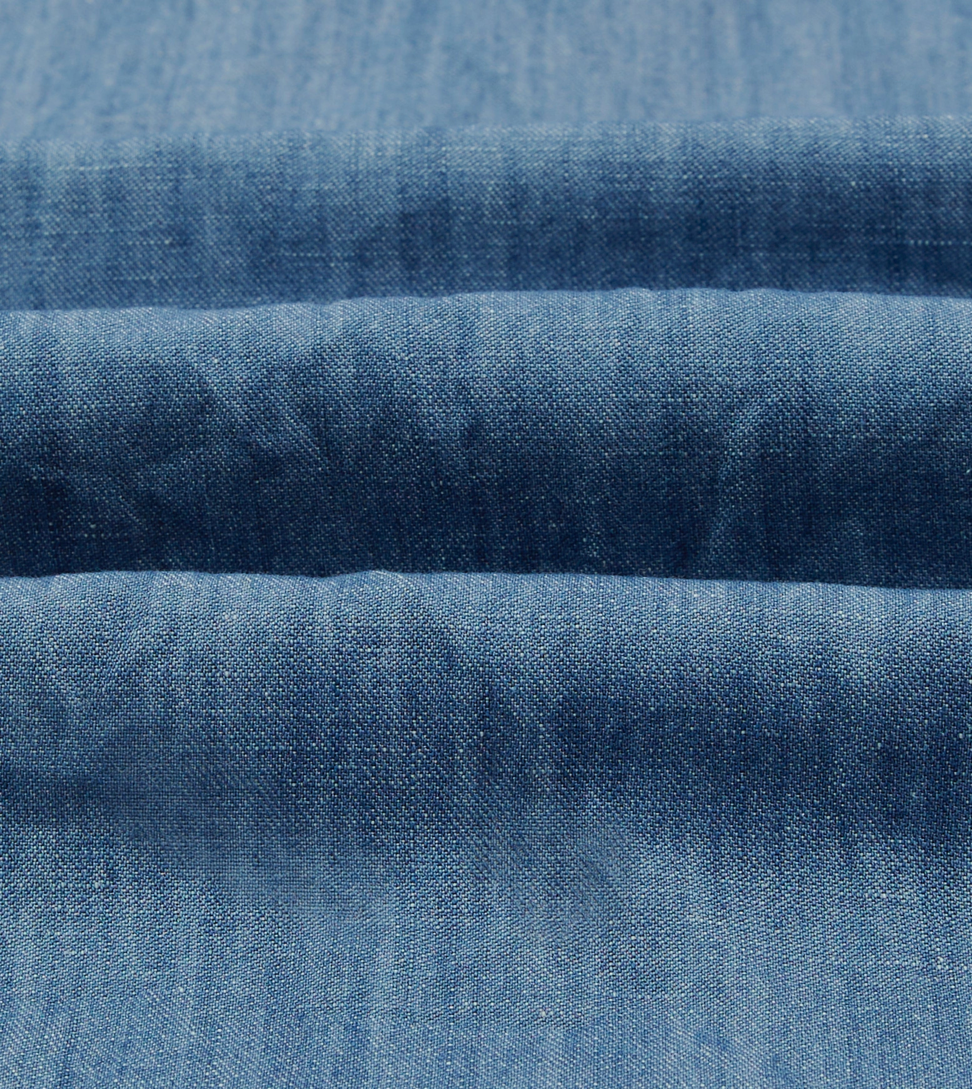 Stone Wash Cotton-Linen Long Point Collar Work Shirt Ergonomic Sleeve Cut