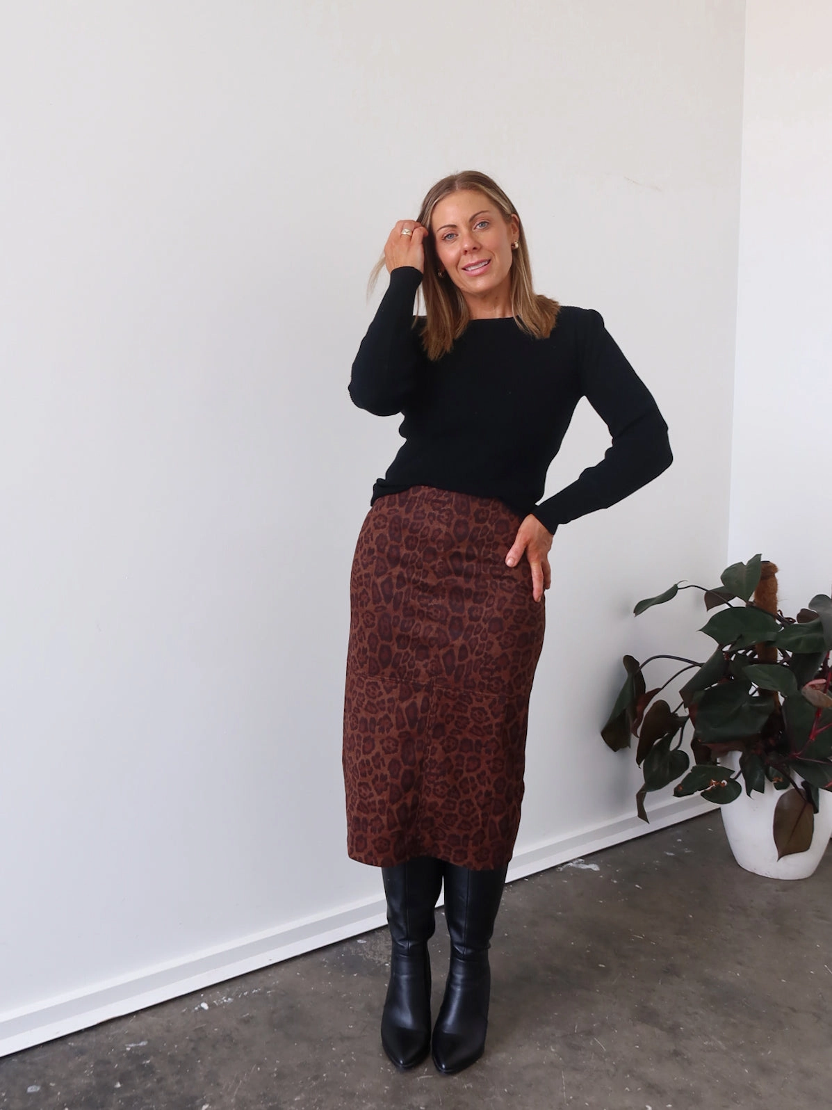 Avalie Skirt - Leopard Print Neutral Look