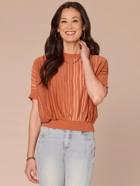 Comfortable Style Winter Style Must-Have Dolman Sleeve Double Layer Round Neck Banded Hem Space Dye Sweater