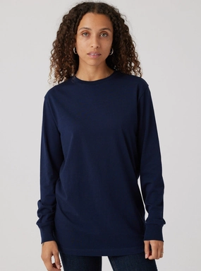 Unisex Long Sleeve - Navy Mesh Lining AntiMicrobialLining