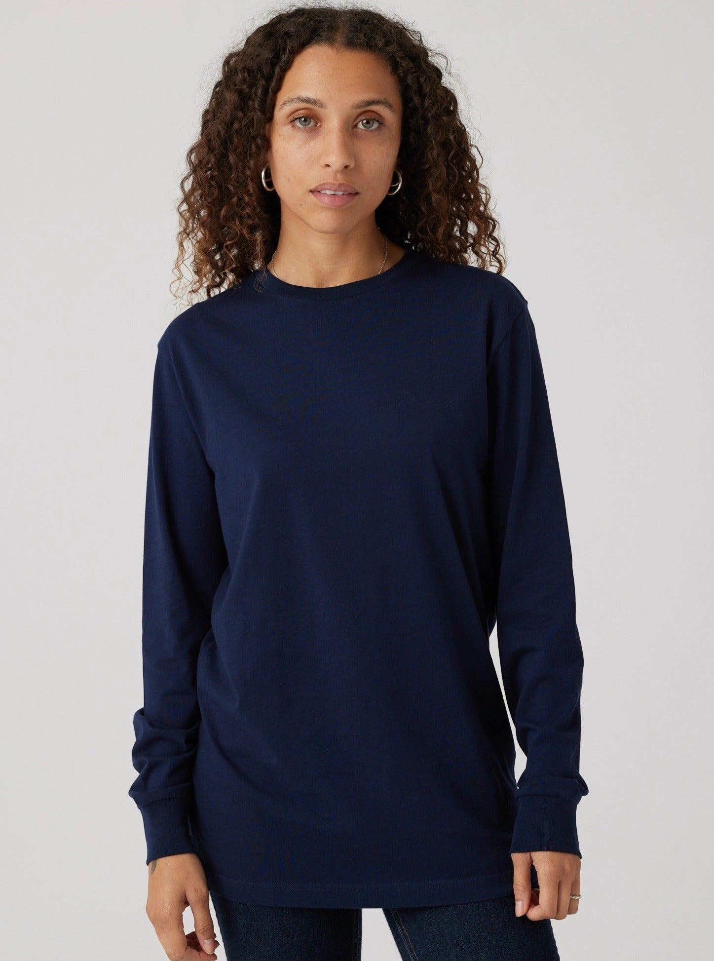 Unisex Long Sleeve - Navy Mesh Lining AntiMicrobialLining