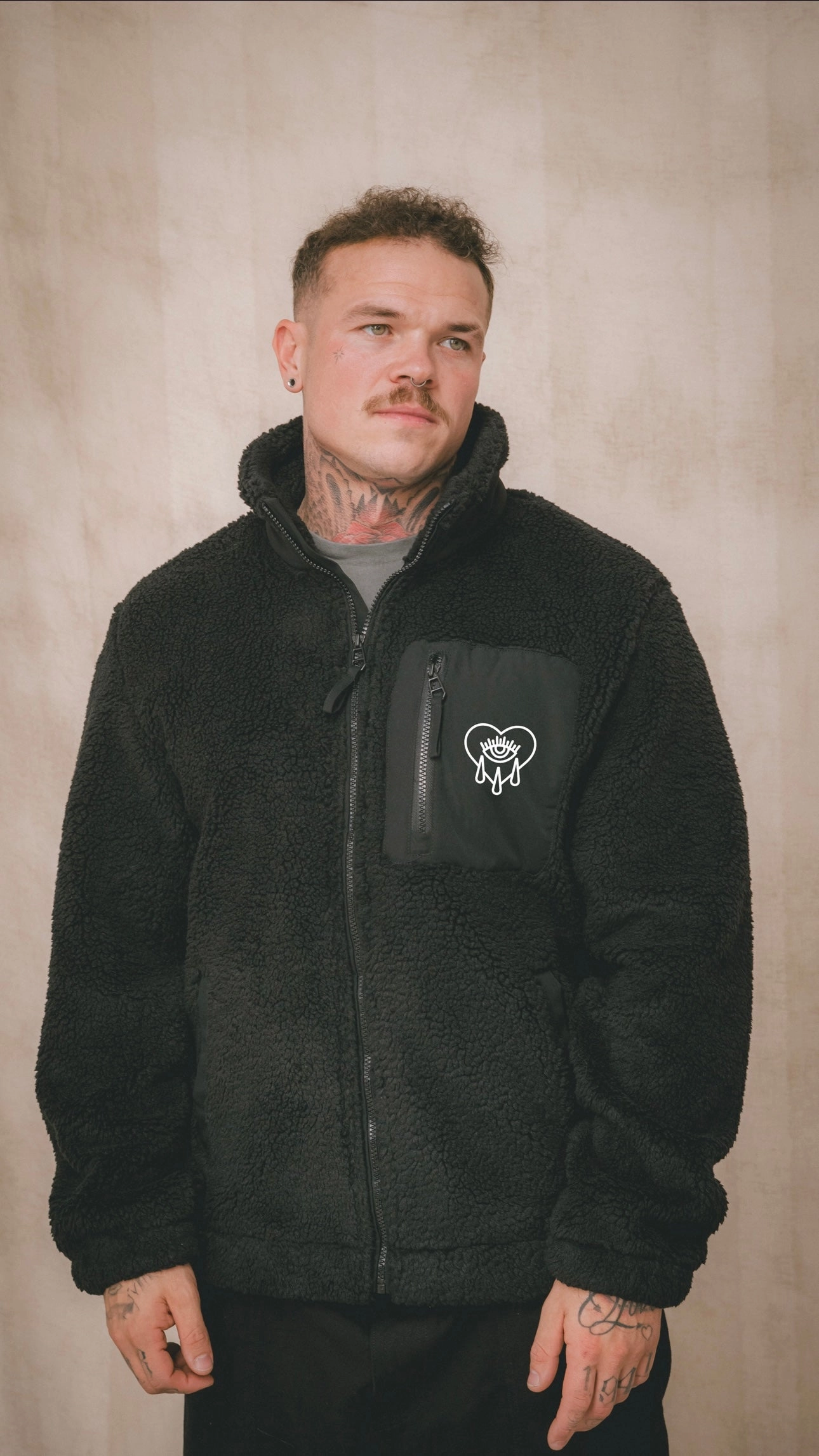 CH Logo Sherpa Black Seamless Design