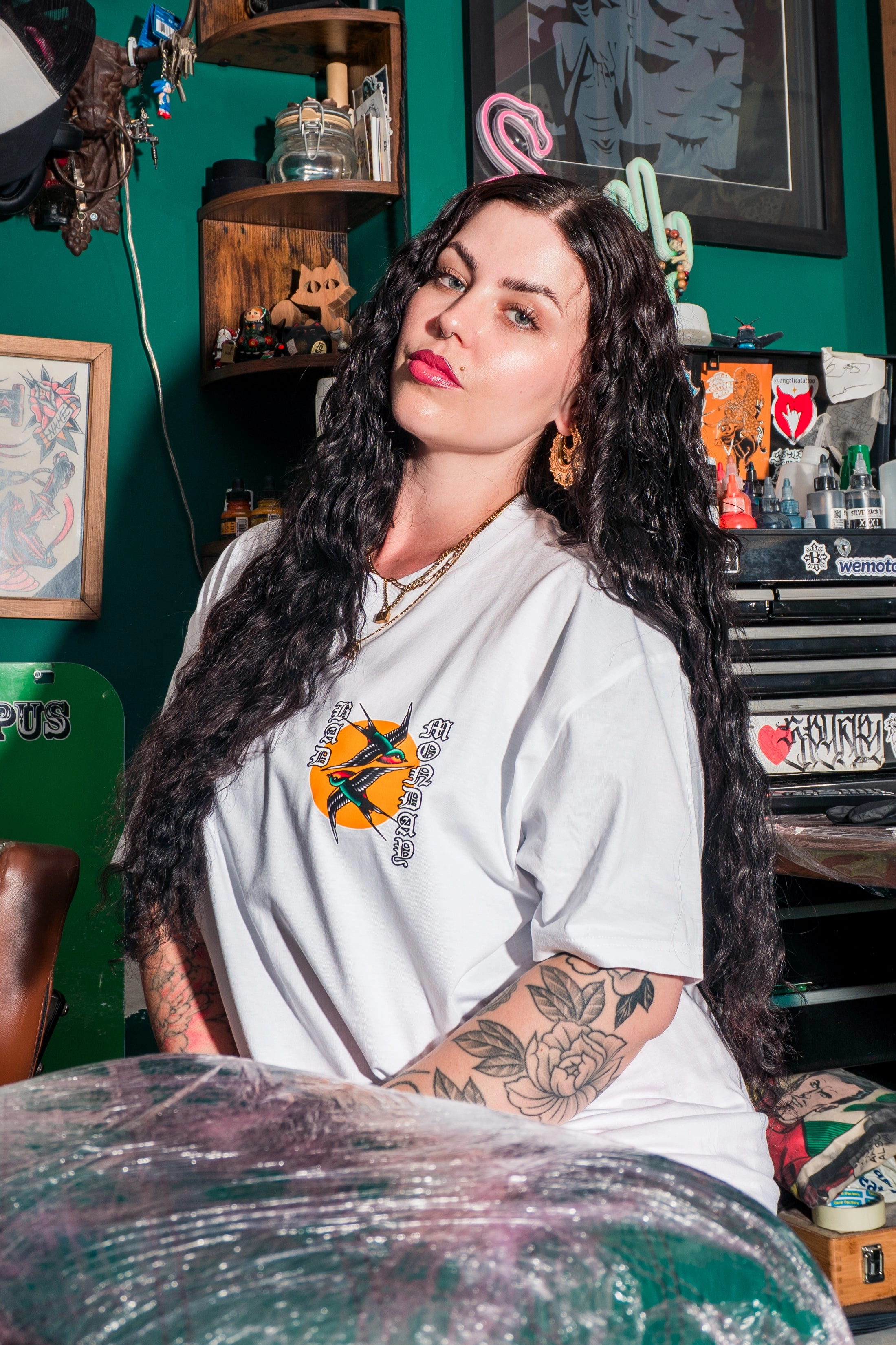 Stretch Waistband Design AntiSnagYarnProcessing Swallows Tee