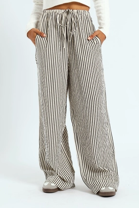 Stripe Pant - Black/White Non Restrictive Fit