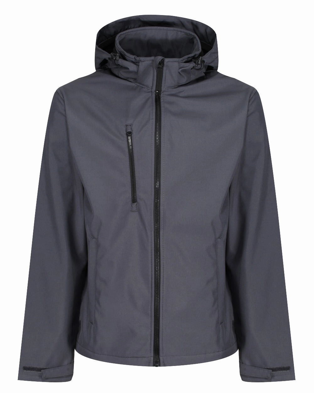 Regatta Mens Venturer 3 Layer Printable Hooded Softshell Jacket Rubberized Zippers