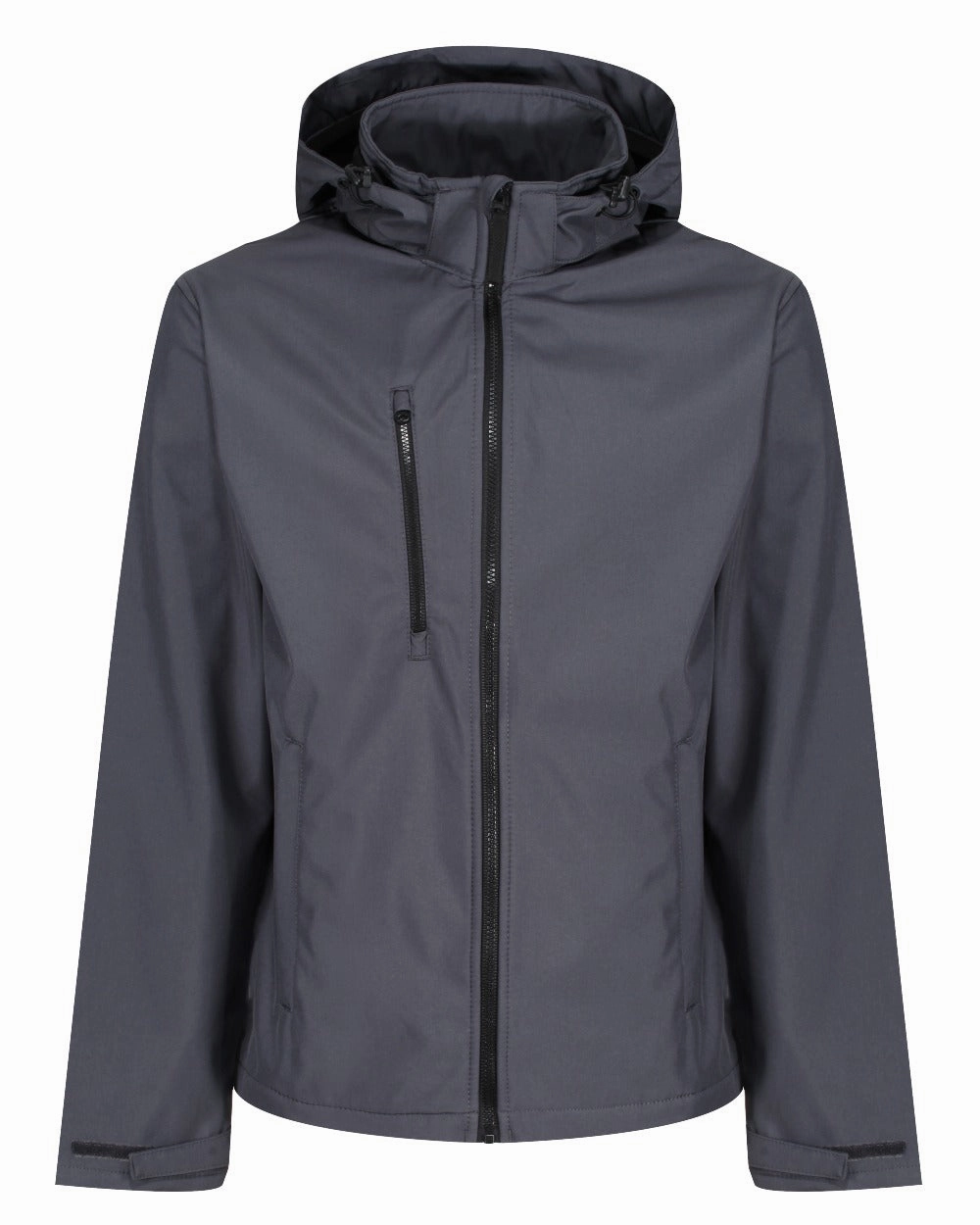 Slim Fit Styles Regatta Mens Venturer 3 Layer Printable Hooded Softshell Jacket