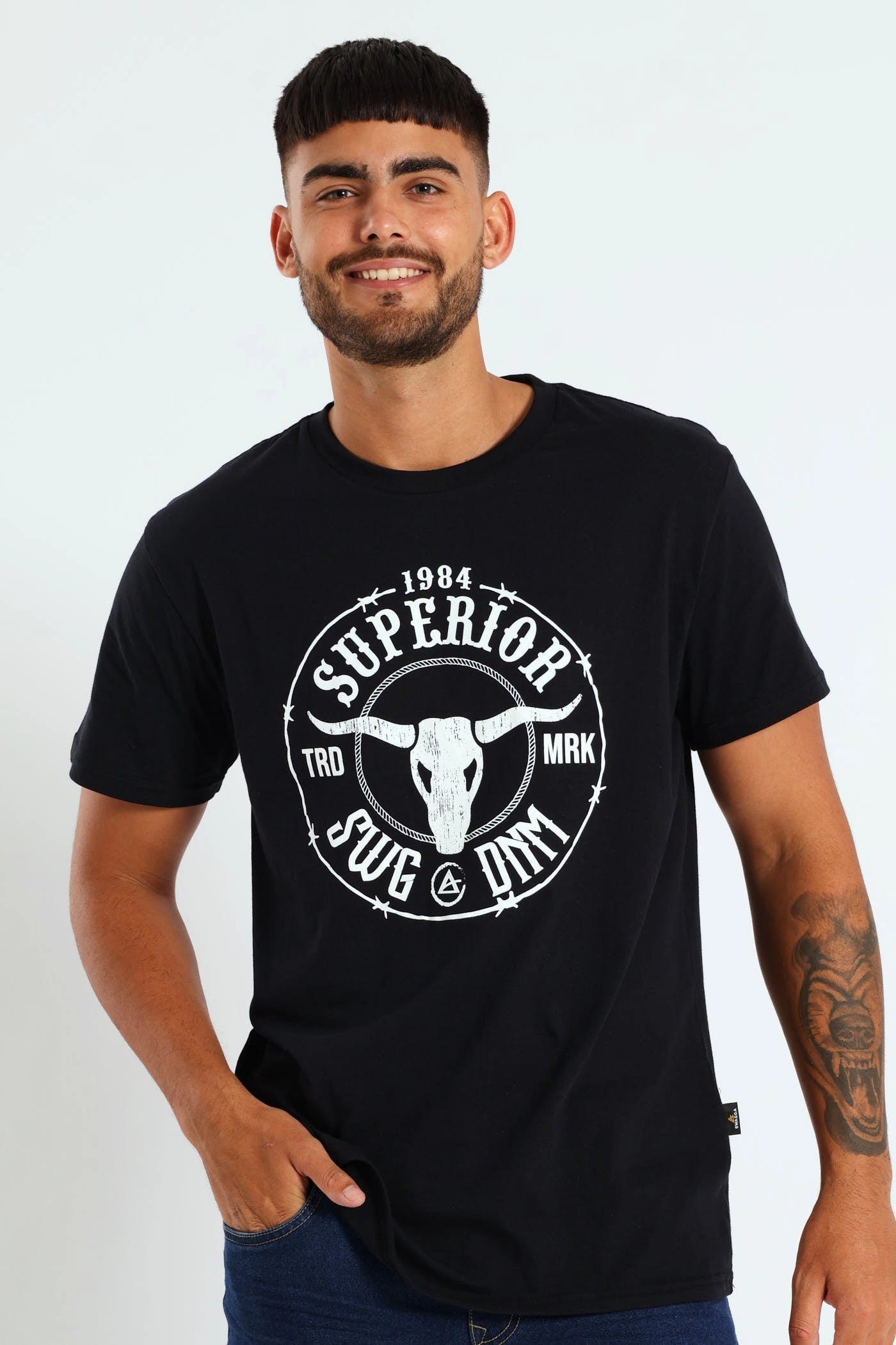 Basic Print T-Shirt - Black Soft and breathable Urban Fashion