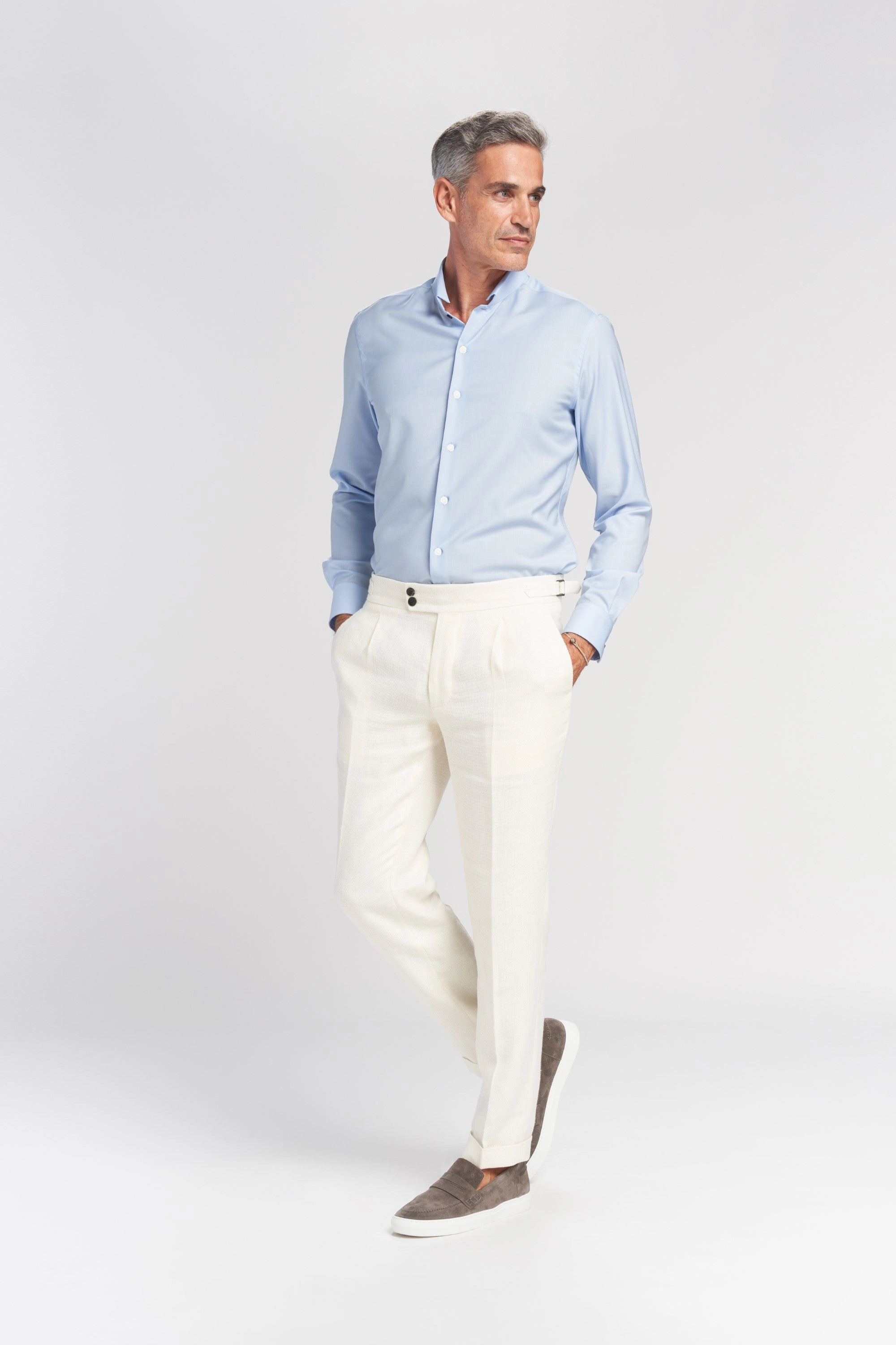 Conrad shirt in Light Active Wool Weekend Smart SlimFitDesign