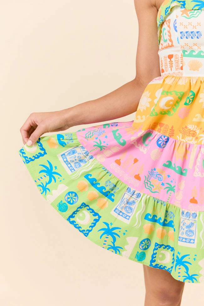 Summer Fun Color Block Icon Mini Dress FINAL SALE Sustainable-Lining