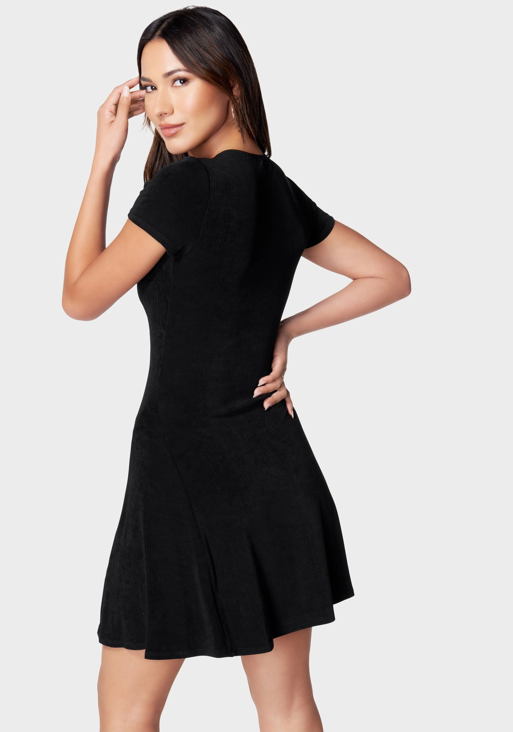 Seasonal Essential Subtle Stitch Slinky T Shirt Dress