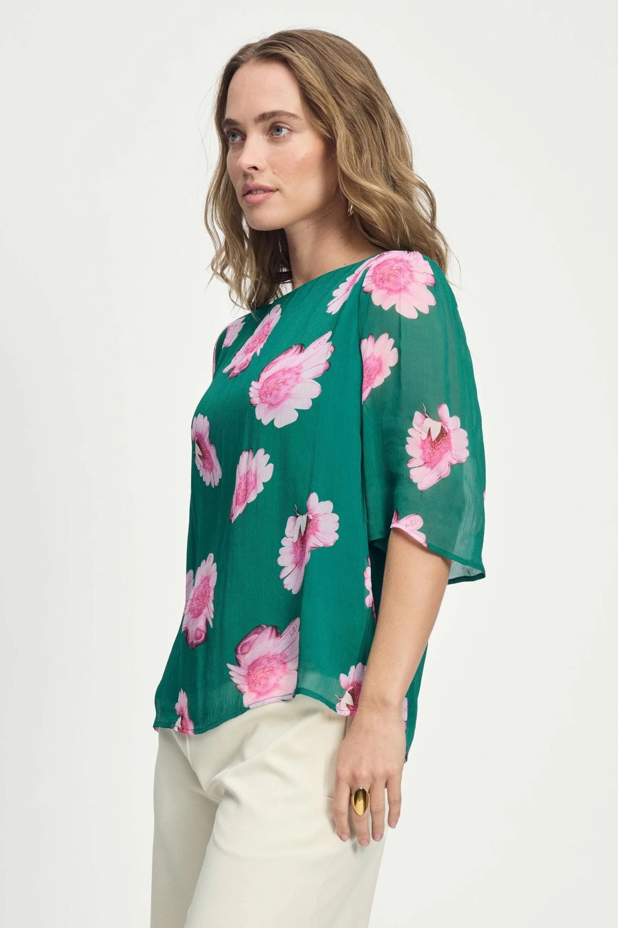 MEADOW FLOWERS BLOUSE - SP9076 Single Breasted