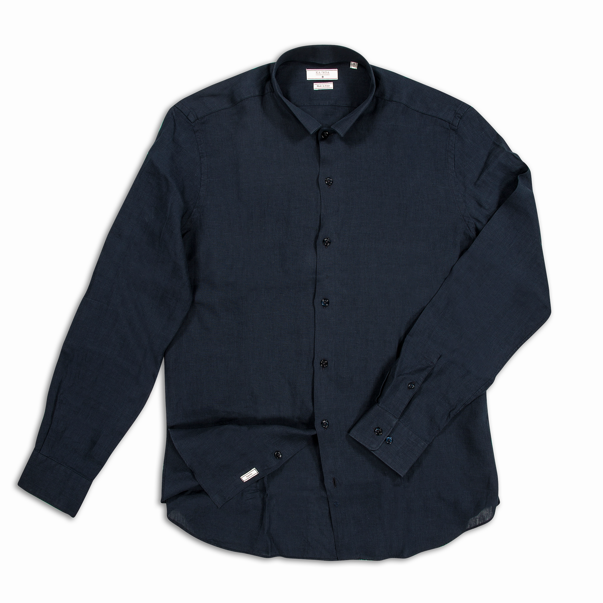Conrad Golden Linen shirt (dark blue) Smart Casual