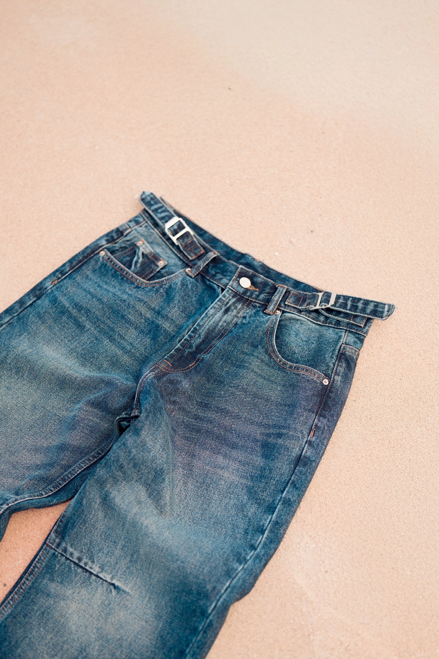 Buckle Relaxed Fit Jeans - Dark Denim Ultimate Wear