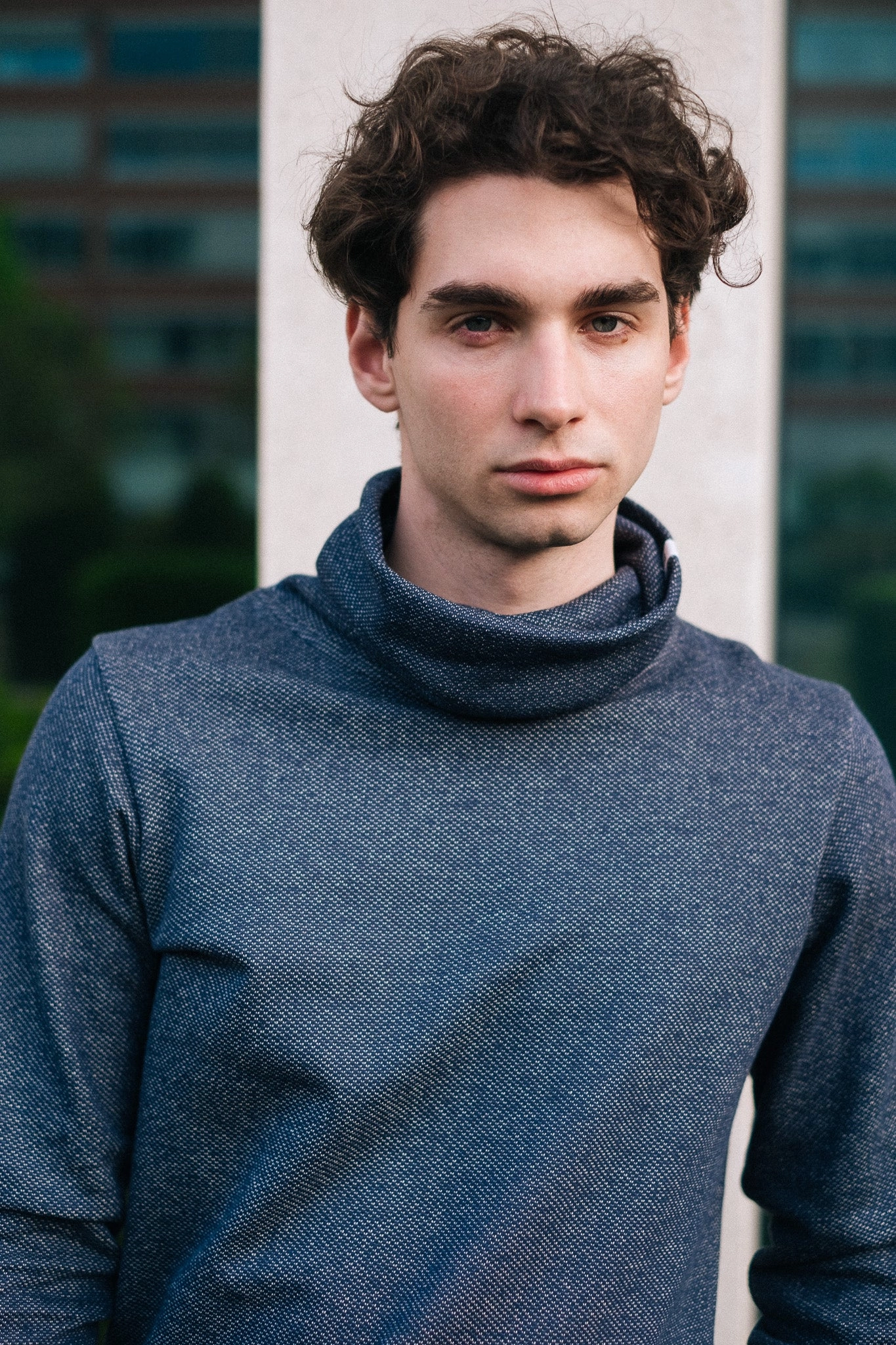 product skiing suitable agility BICOLOR FUNNELNECK / NAVY