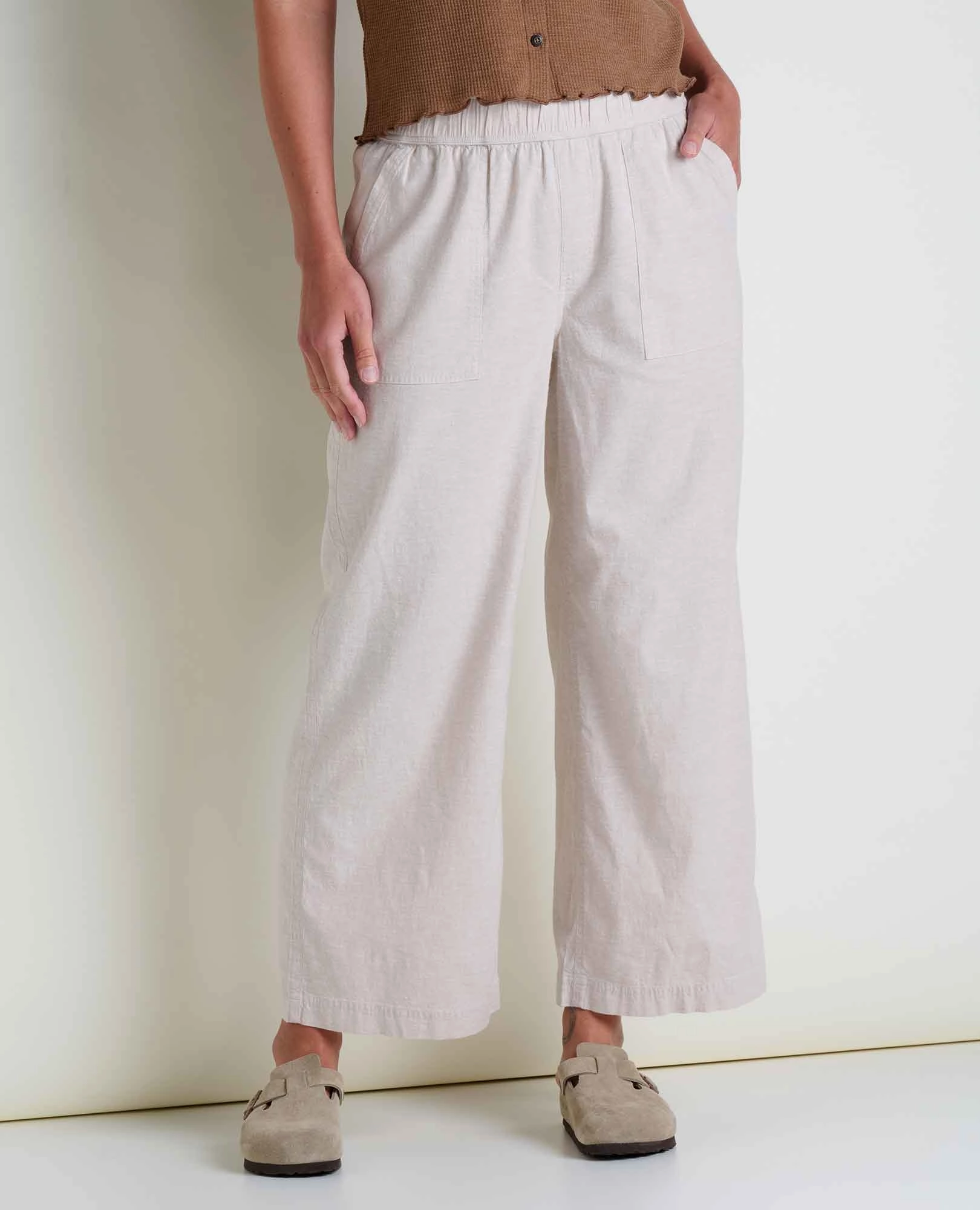 DurablePolyester Taj Hemp Wide Leg Pant