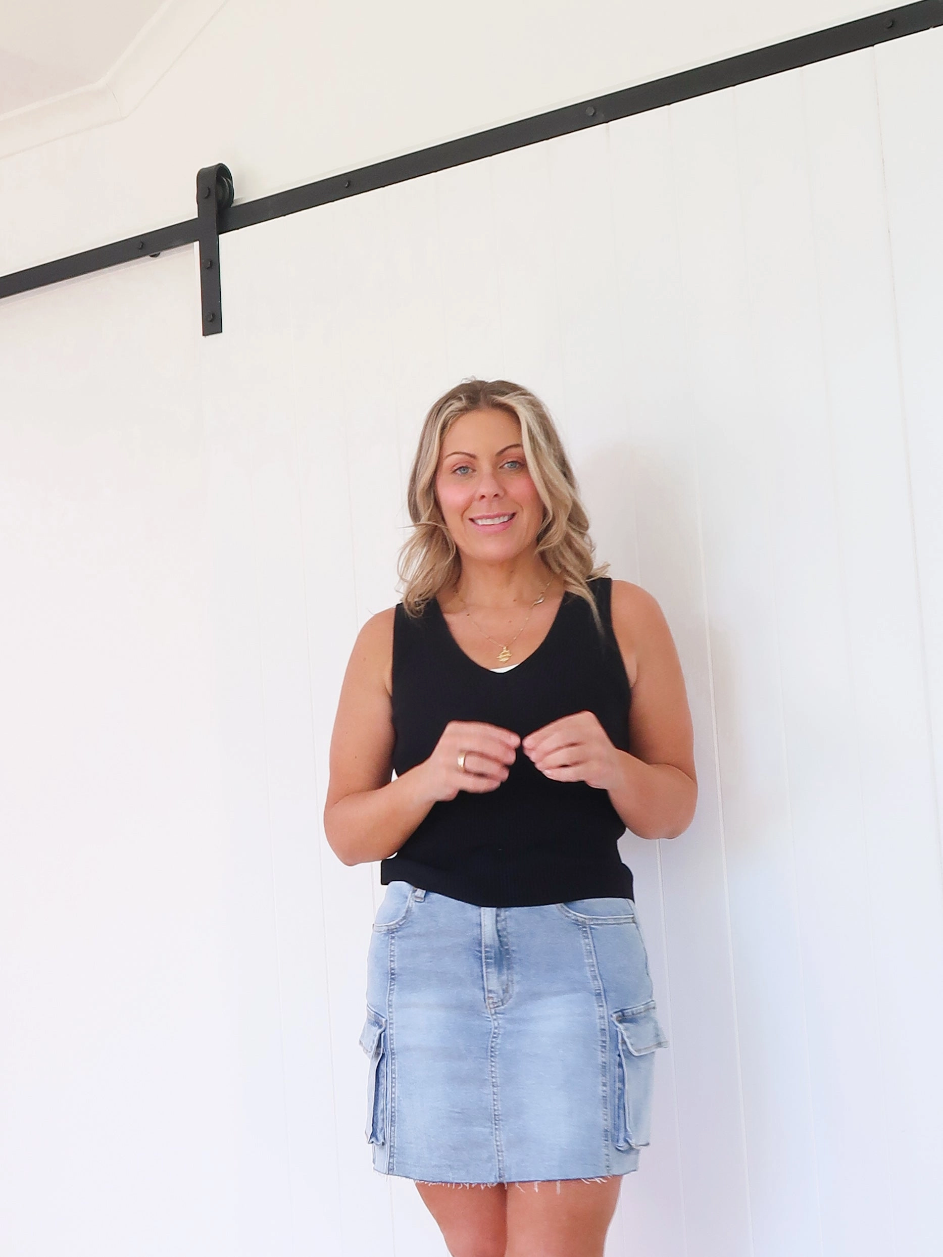 Outfit Details Ankle length Tamika Denim Skirt