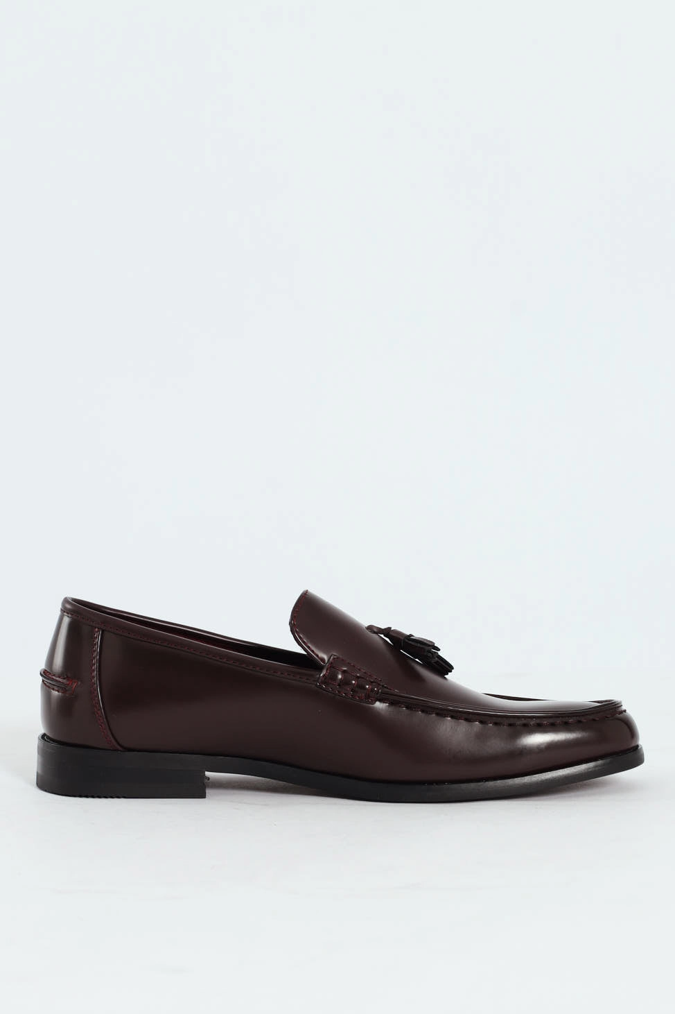 Shock Absorb Scandi Fit Tassle Loafer - Burgundy