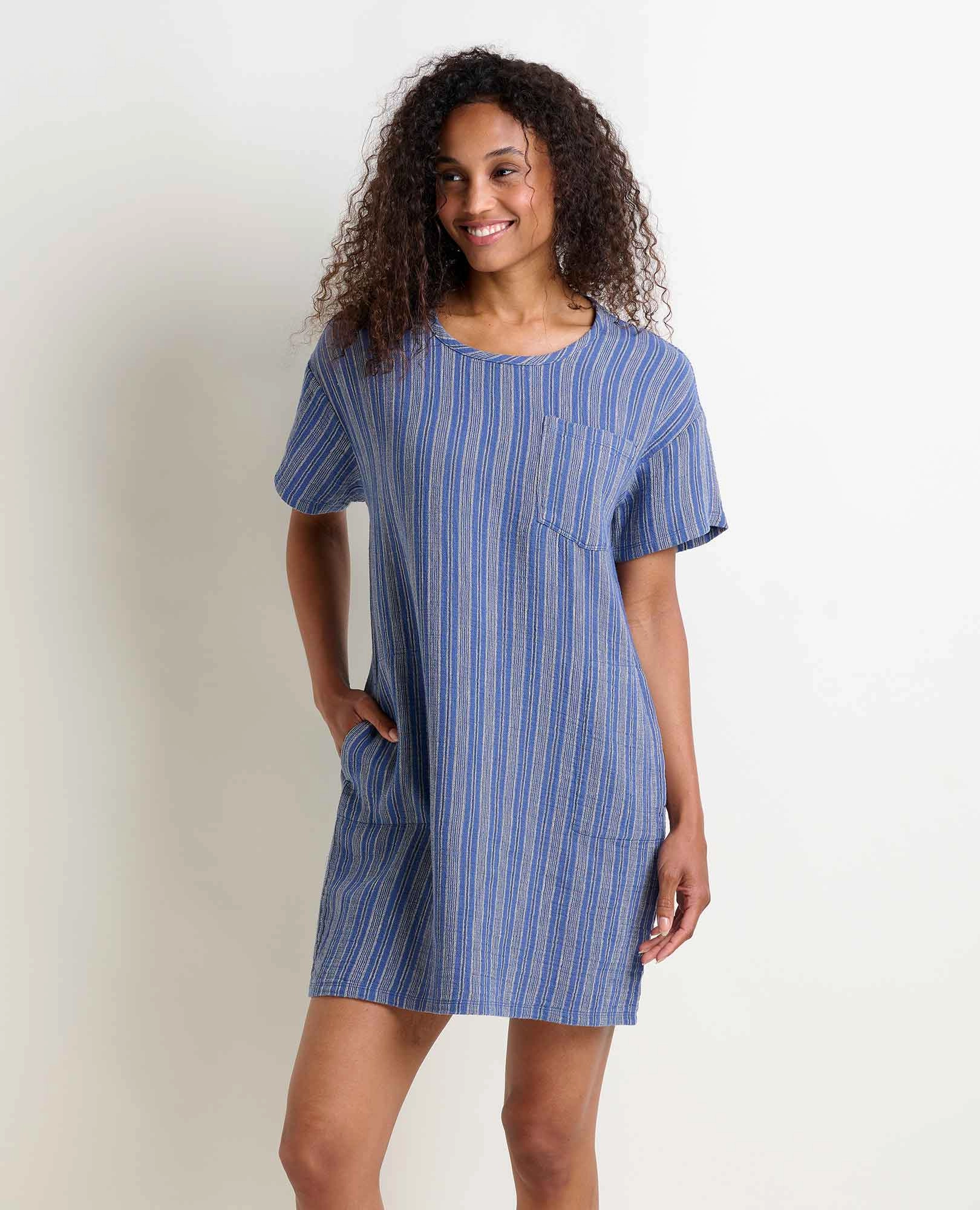 Vibrant Hue Street Casual Tate Double Weave Dress