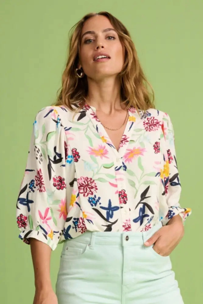 GARDEN BLOOM BLOUSE - SP7242 VentilatedBackPanel