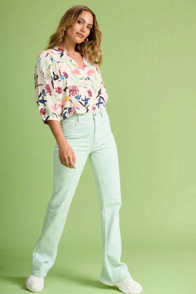 Stain Resistant Material GARDEN BLOOM BLOUSE - SP7242