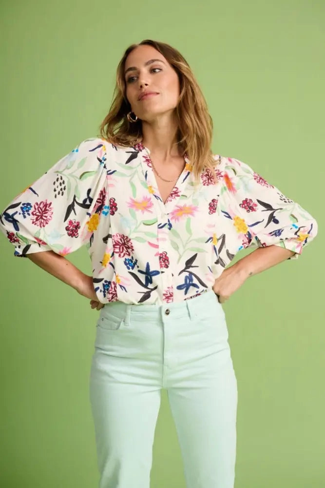 GARDEN BLOOM BLOUSE - SP7242 Runway Inspired All Day Comfort Design