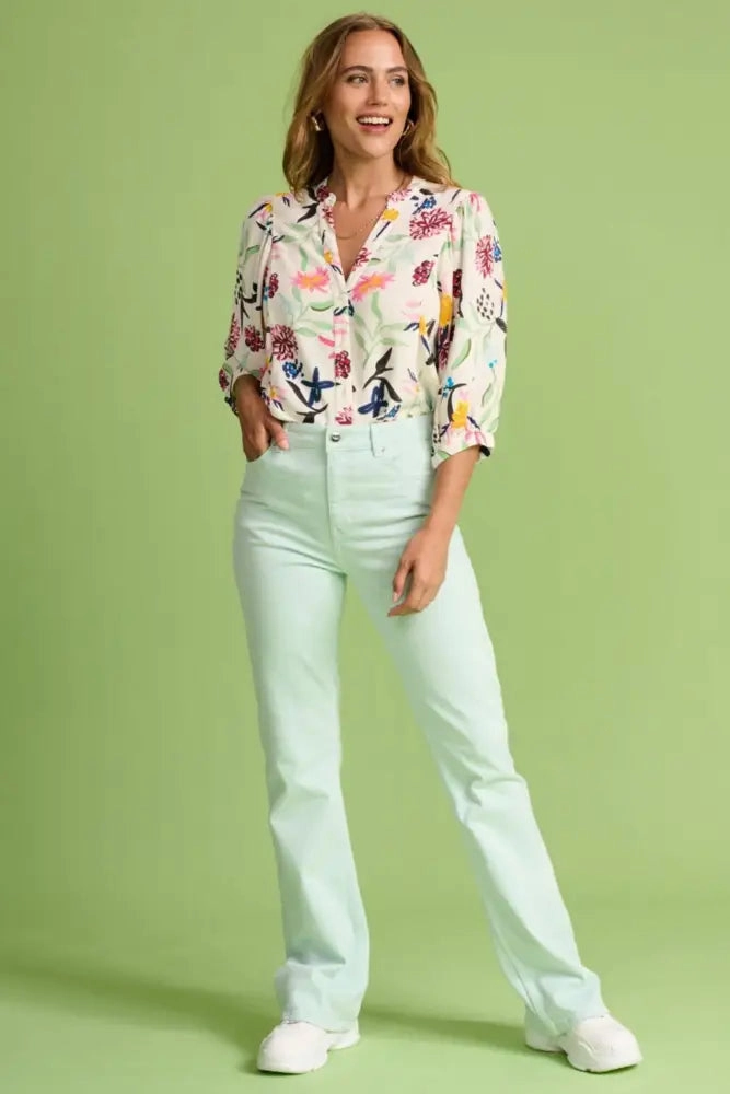 GARDEN BLOOM BLOUSE - SP7242 Snap Button