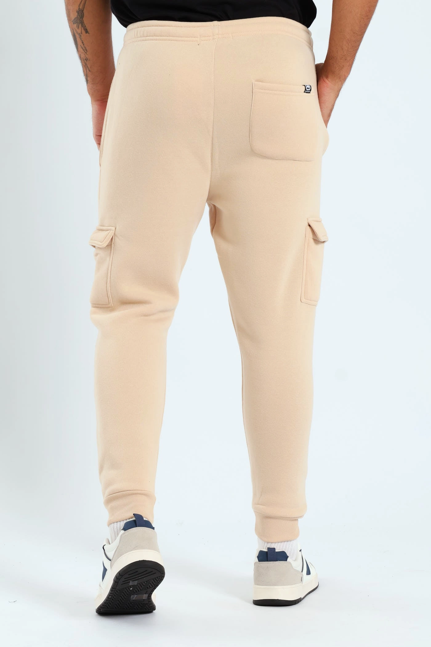 Slim Comfort Fleece Cargo Jogger - Stone
