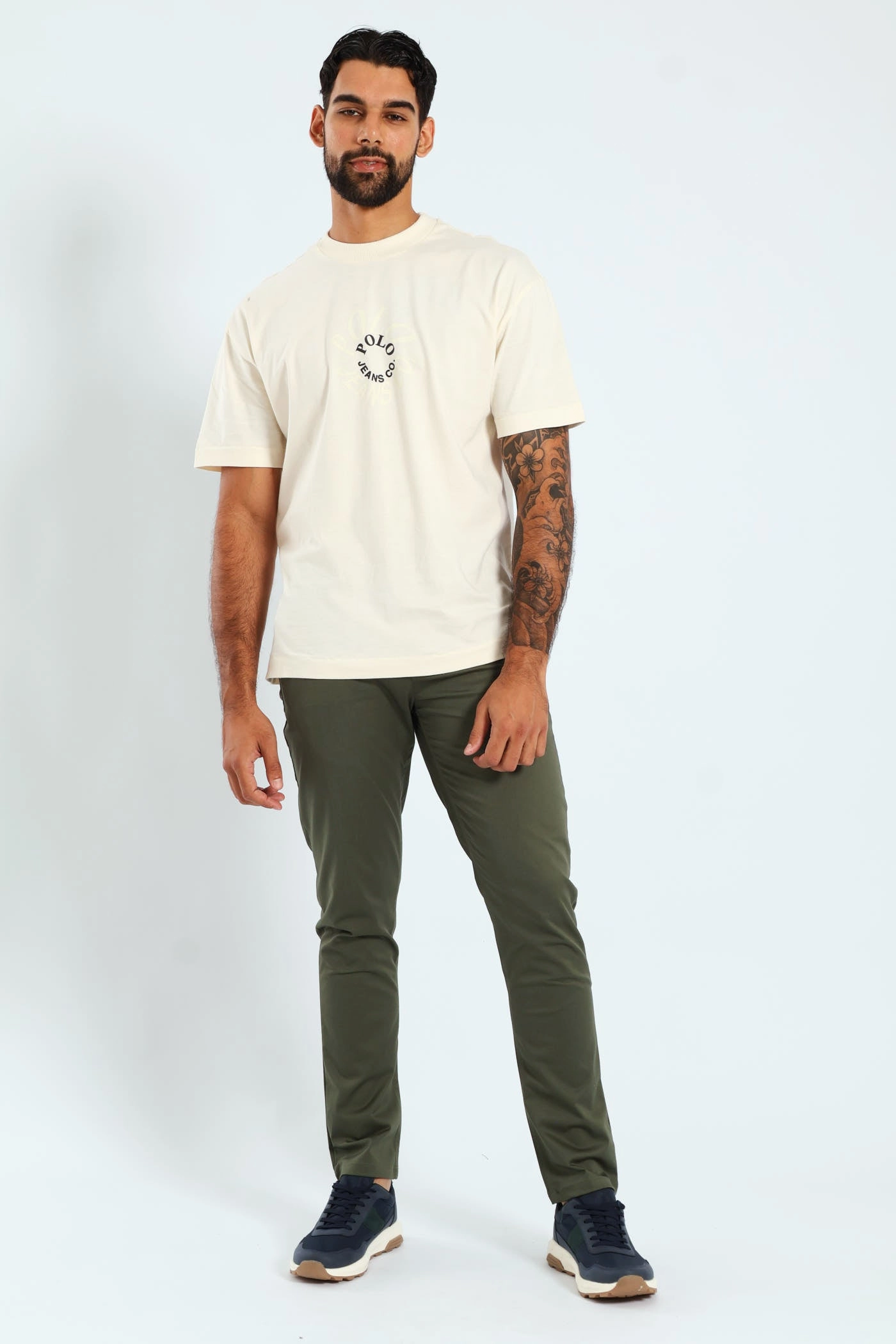 Layered Collar Comfort Wearable Thokozani Tee - Off White