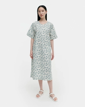 Boho Mood Asia Unikko Gravyyri Cotton Poplin Short Sleeve Dress