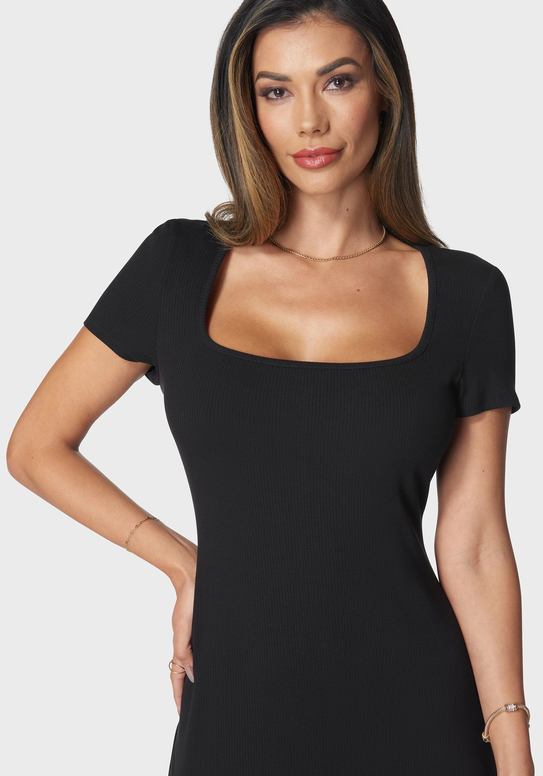 Square Neck Maxi T-Shirt Dress Linen Vibe