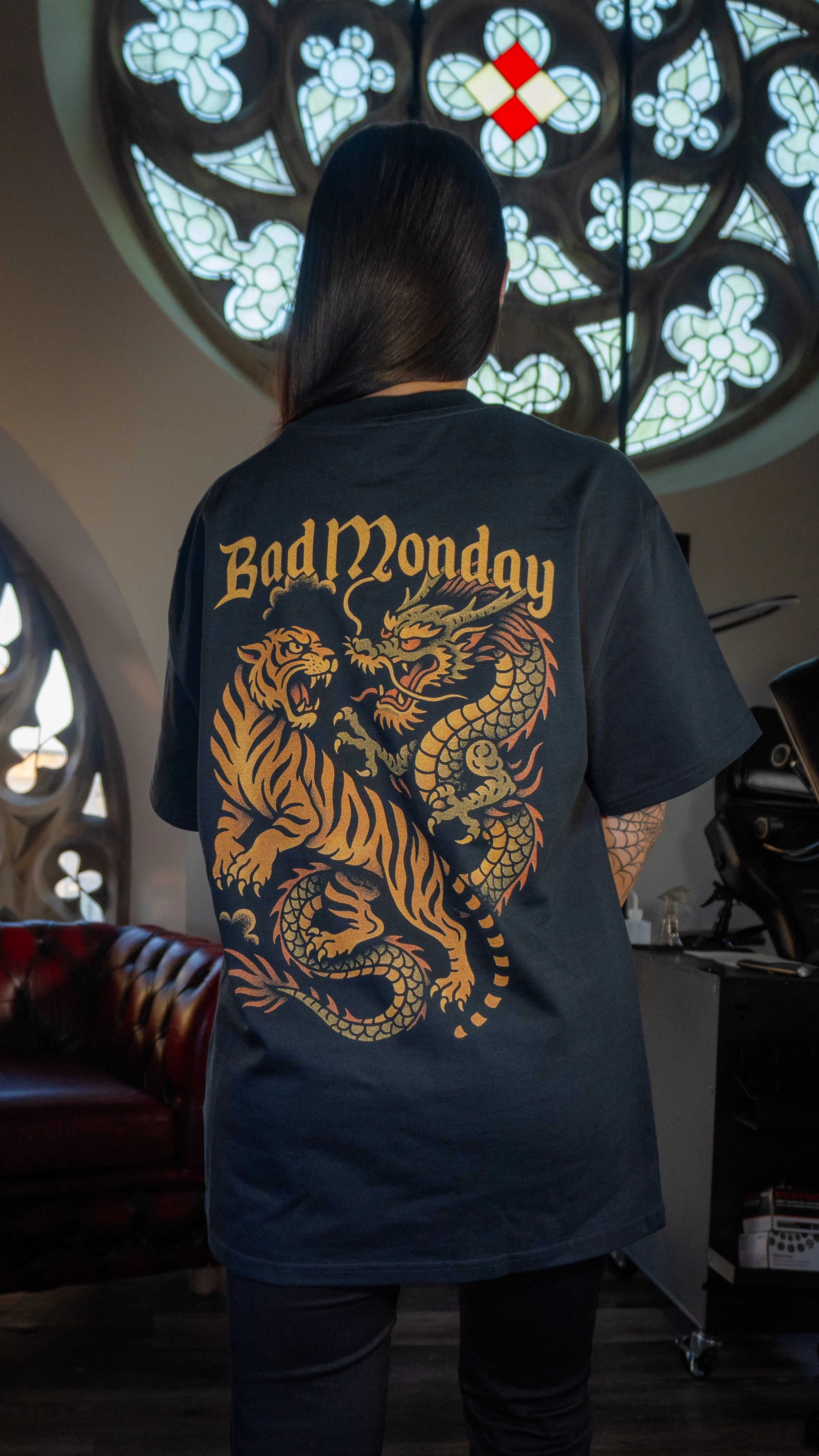 Tiger Dragon Heavy Tee TactileWeave